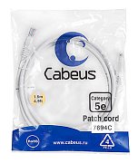 Купить Cabeus PC-UTP-RJ45-Cat.5e-1.5m-WH-LSZH - Патч-корды коммутационные по лучшим ценам в ТД Редут СБ